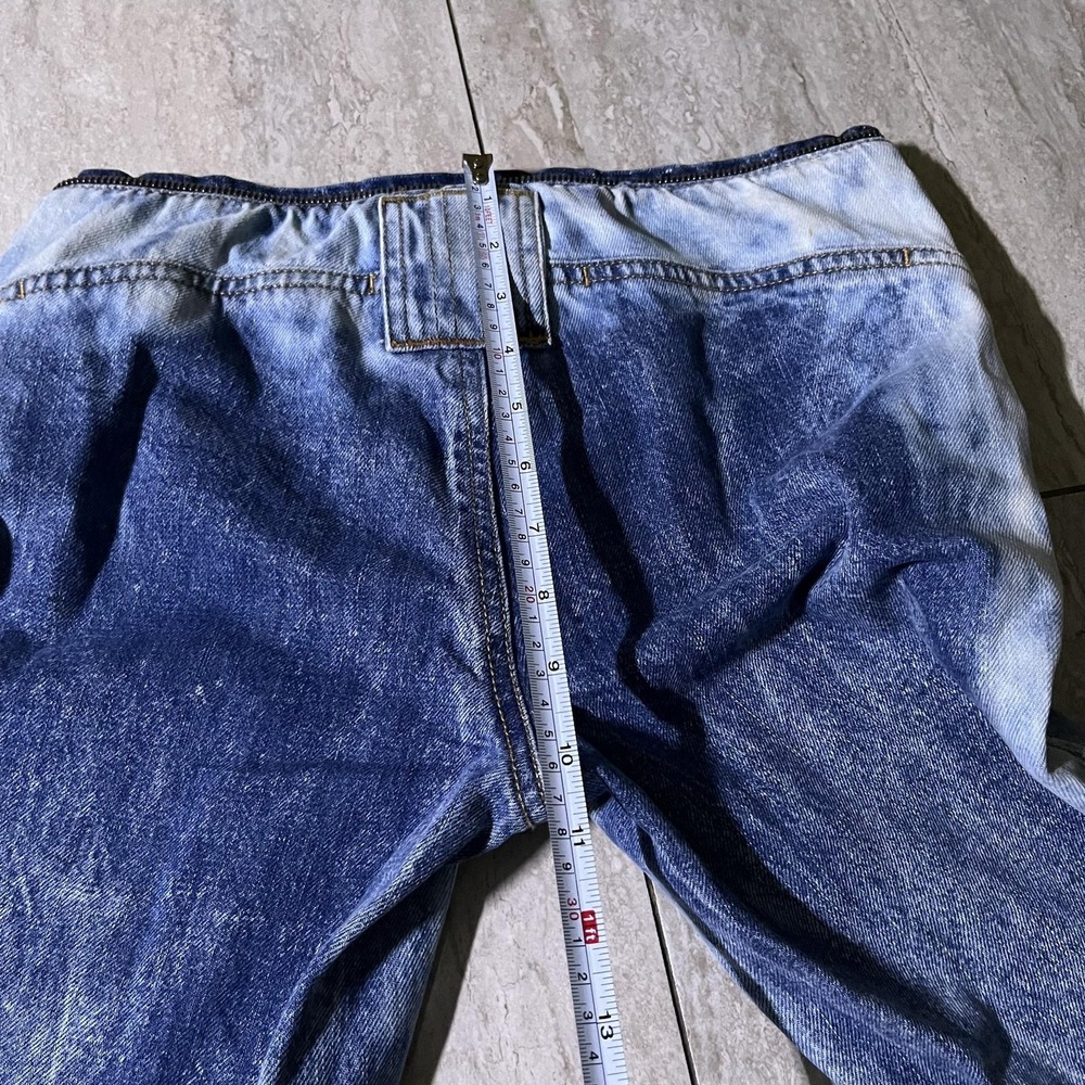 Diesel D-Gen-F-Fse Flare Jeans Womens 24 Blue Acid Wash Zip Pockets 24x32 NEW - Picture 7 of 16